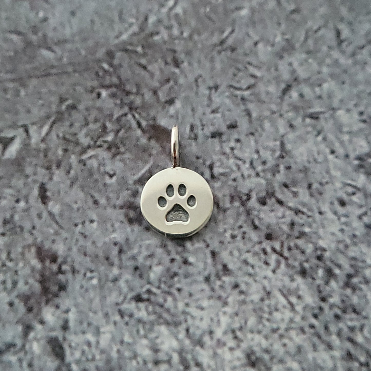 Sterling Paw Print Charm