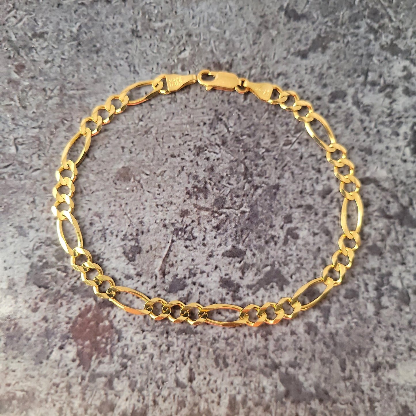 10k Figaro 8" Bracelet