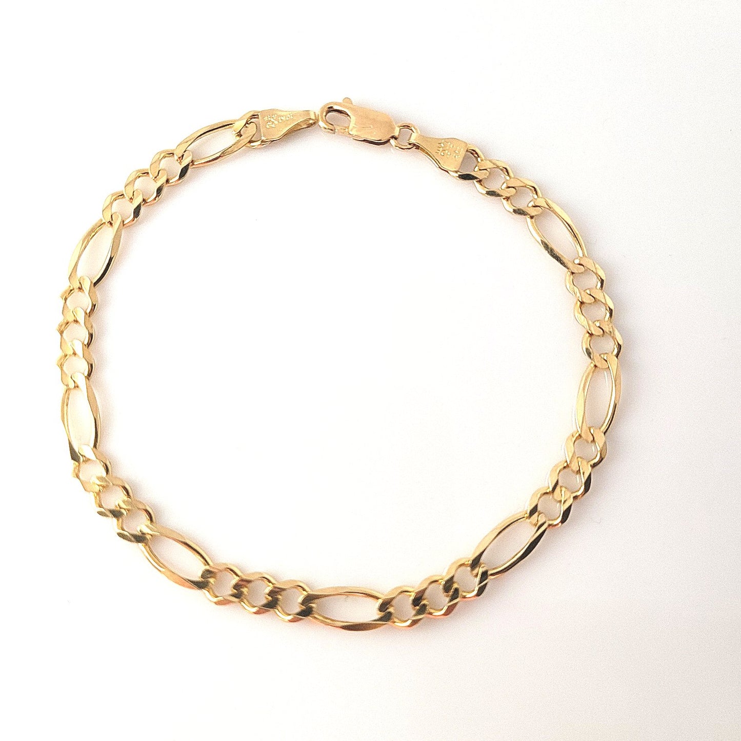 10k Figaro 8" Bracelet