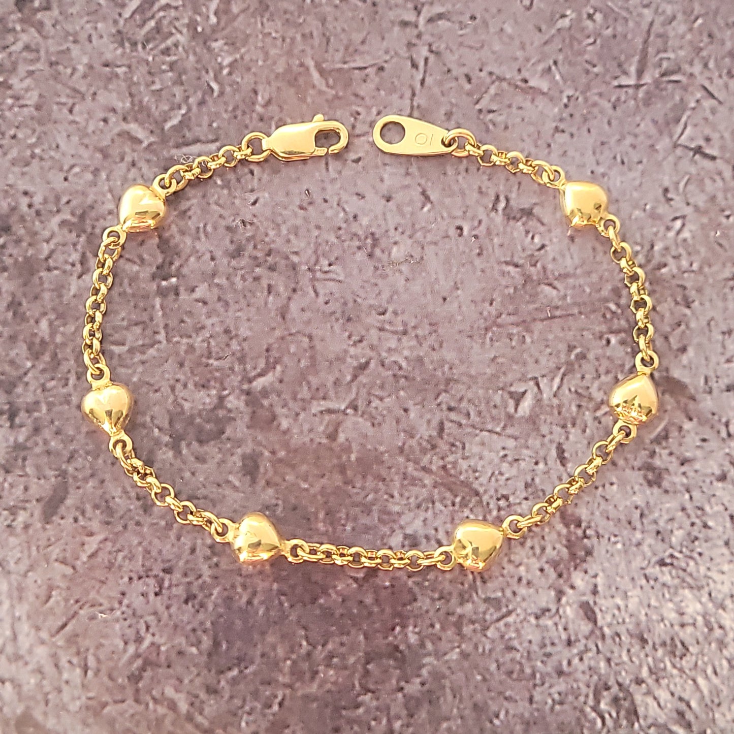 14k Heart Bracelet