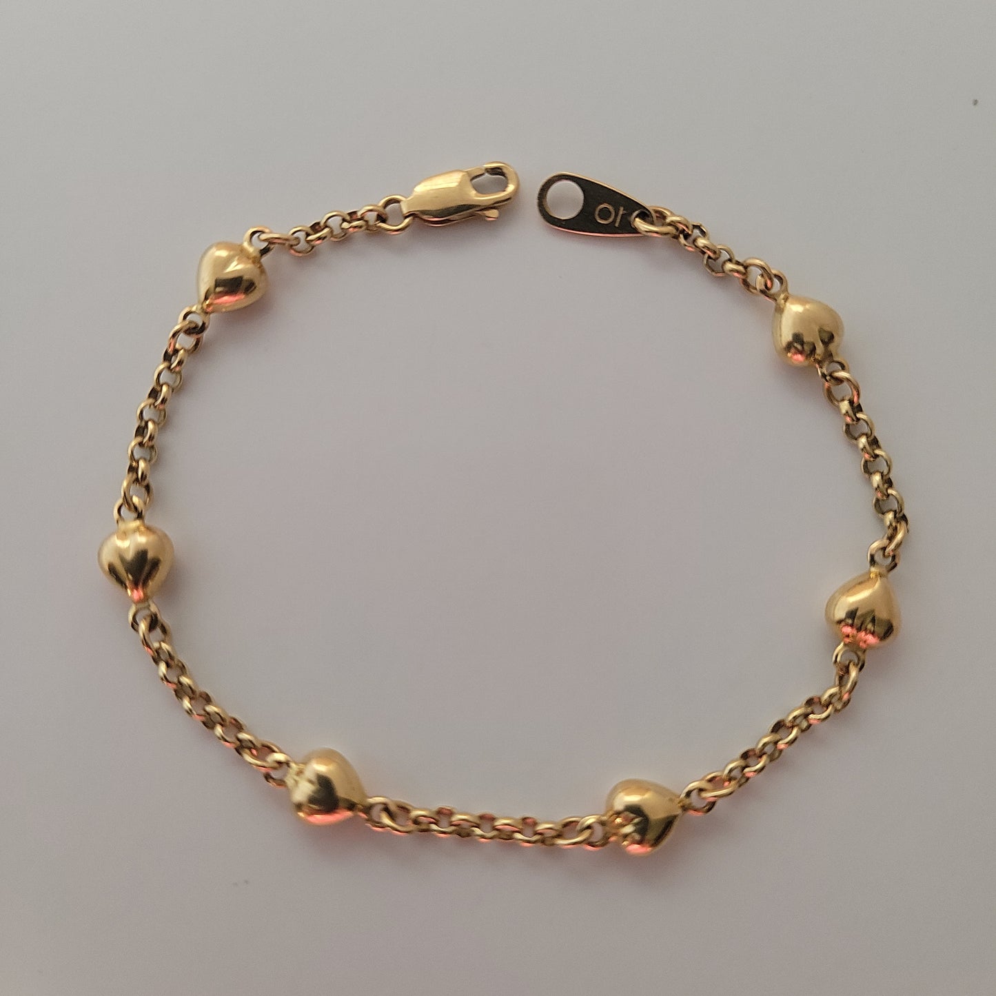 14k Heart Bracelet