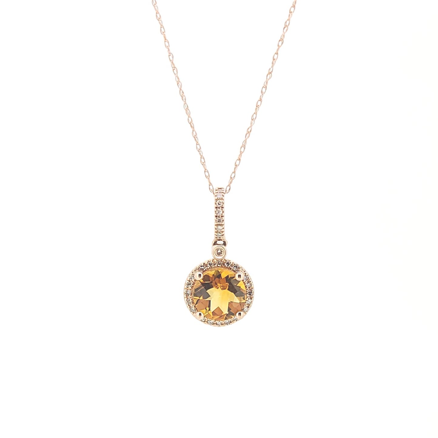 Rose Gold Citrine Necklace