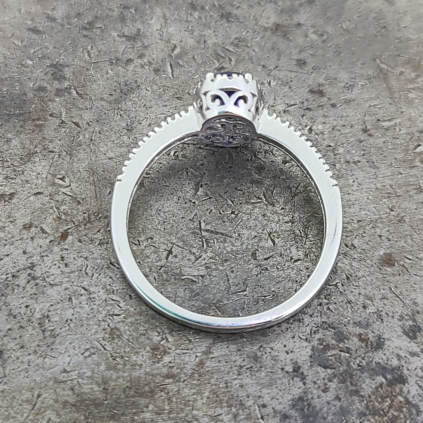 Sapphire Halo Ring