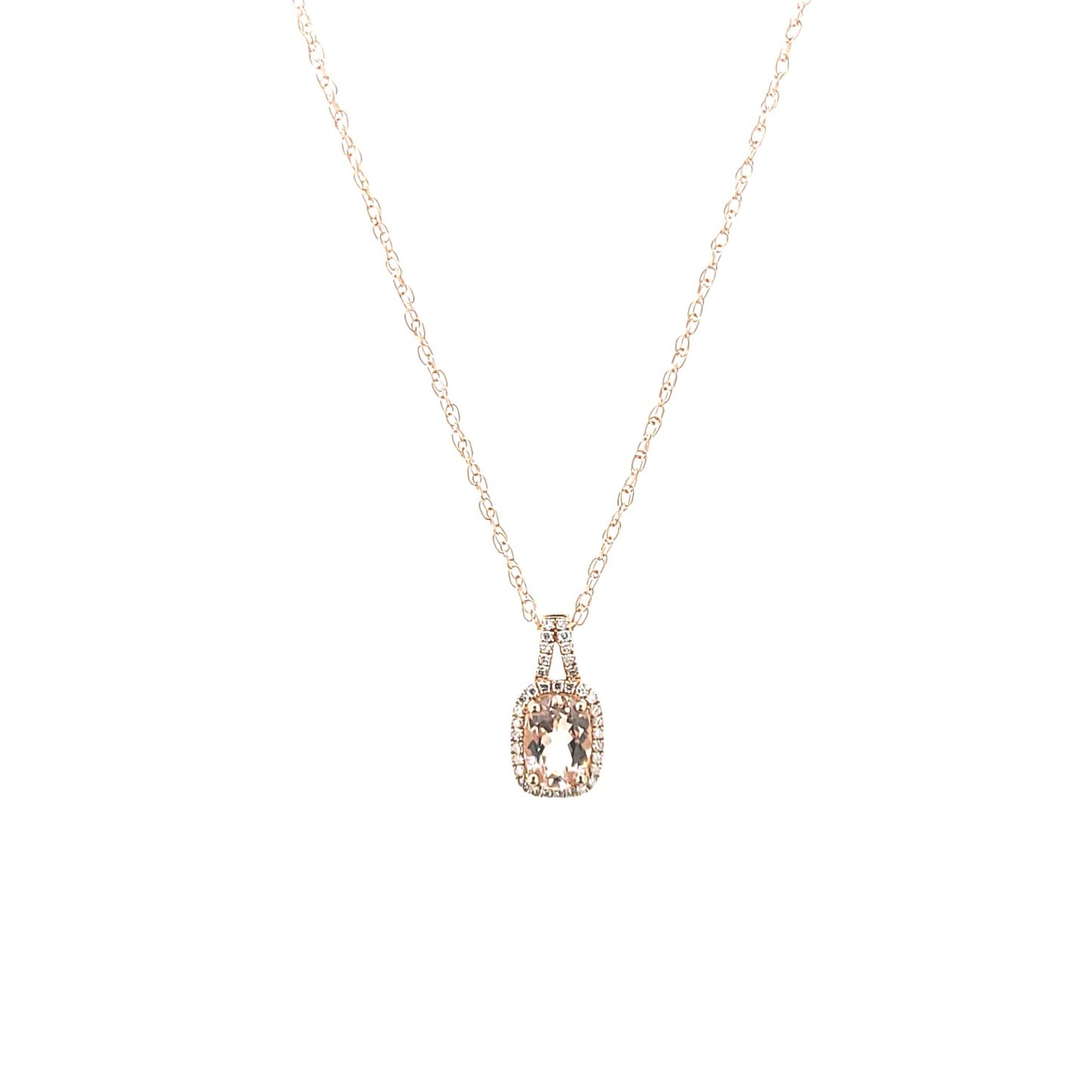 Morganite and Diamond Necklace
