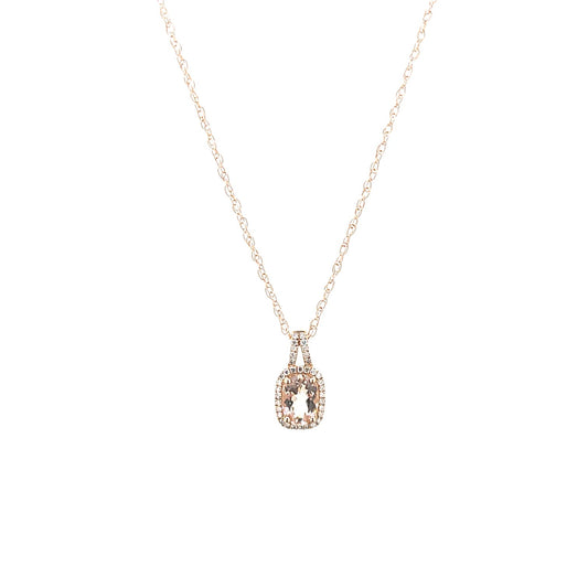 Morganite and Diamond Necklace