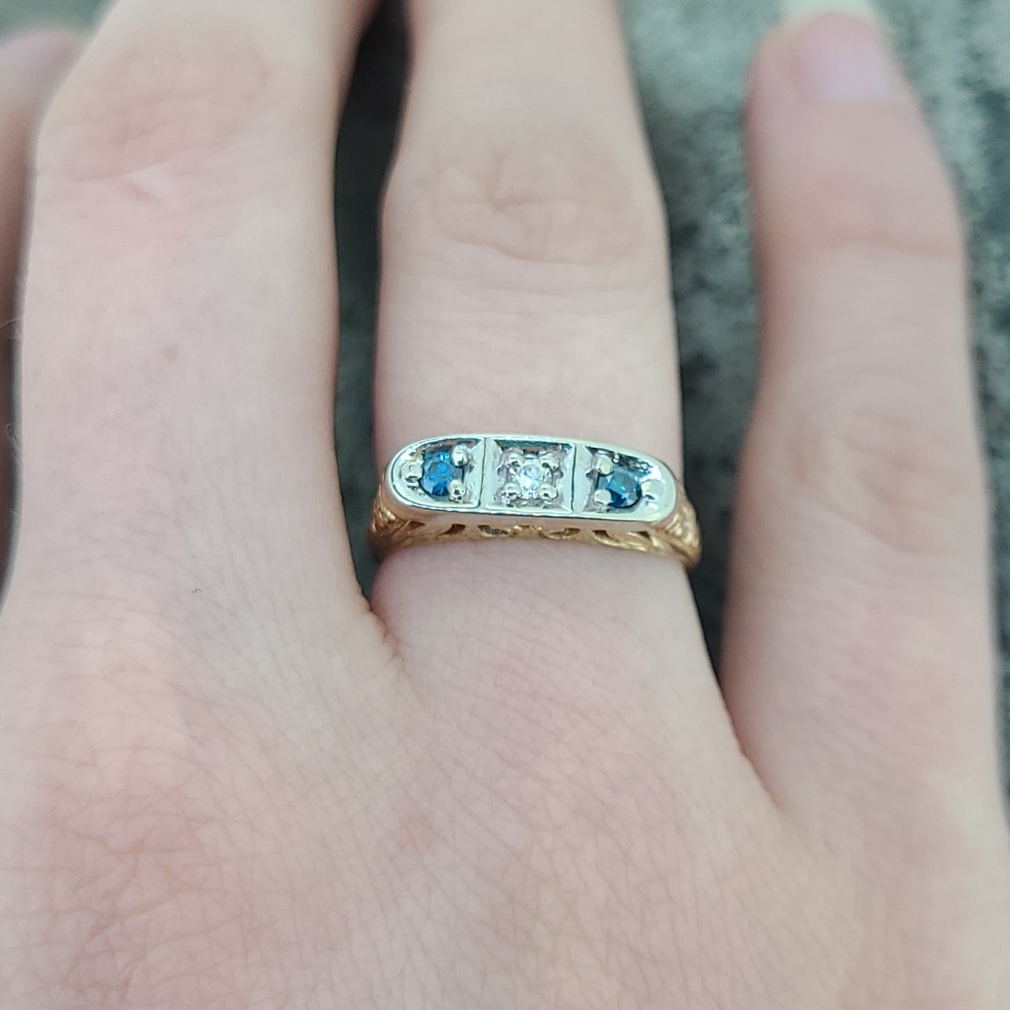 Edwardian 3 Stone Ring