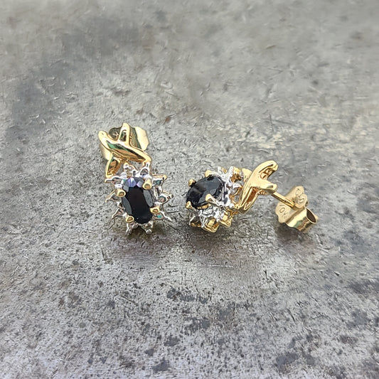 Black Onyx Stud Earrings