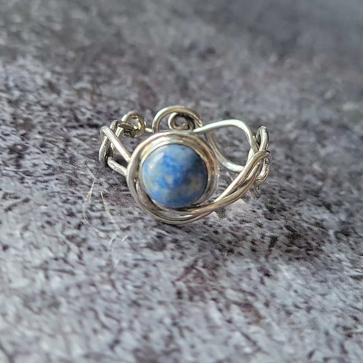 Handmade Sterling and Sodalite Ring