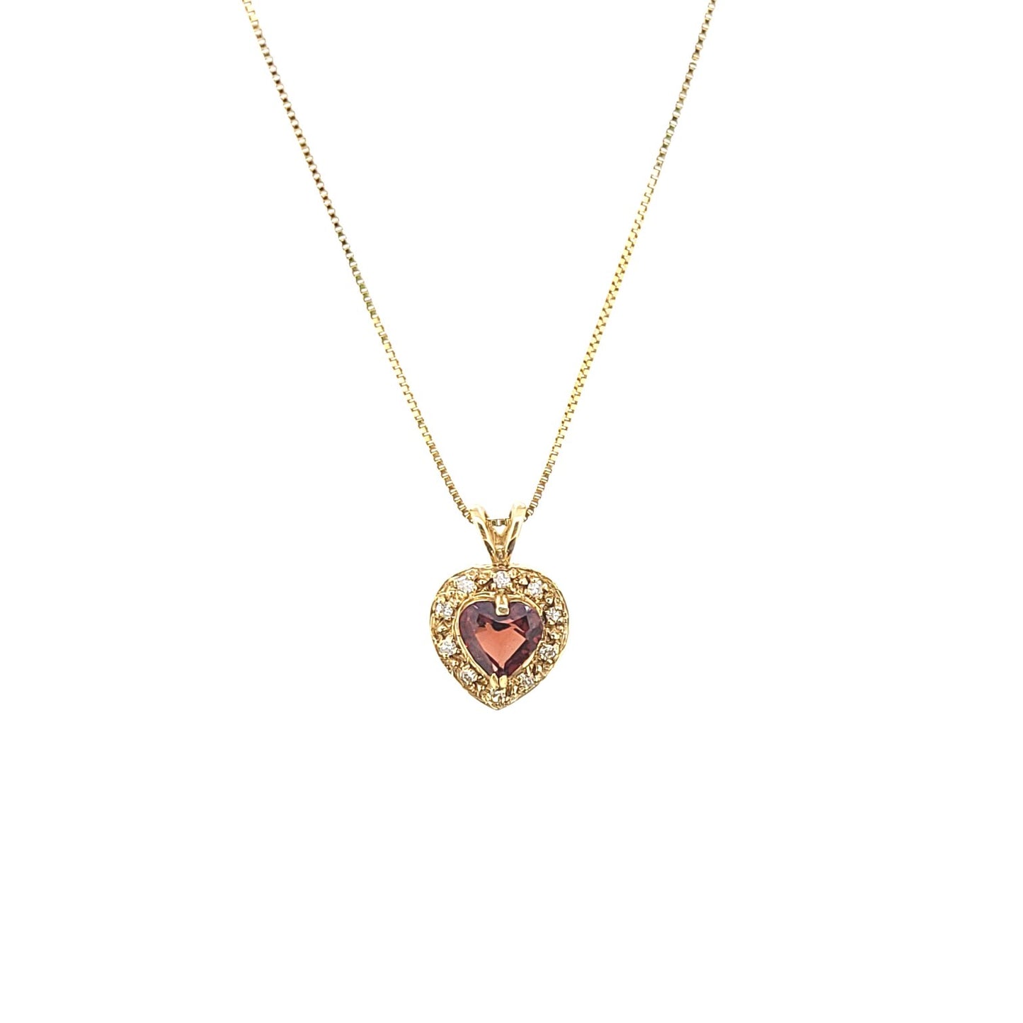 Garnet Heart Pendant