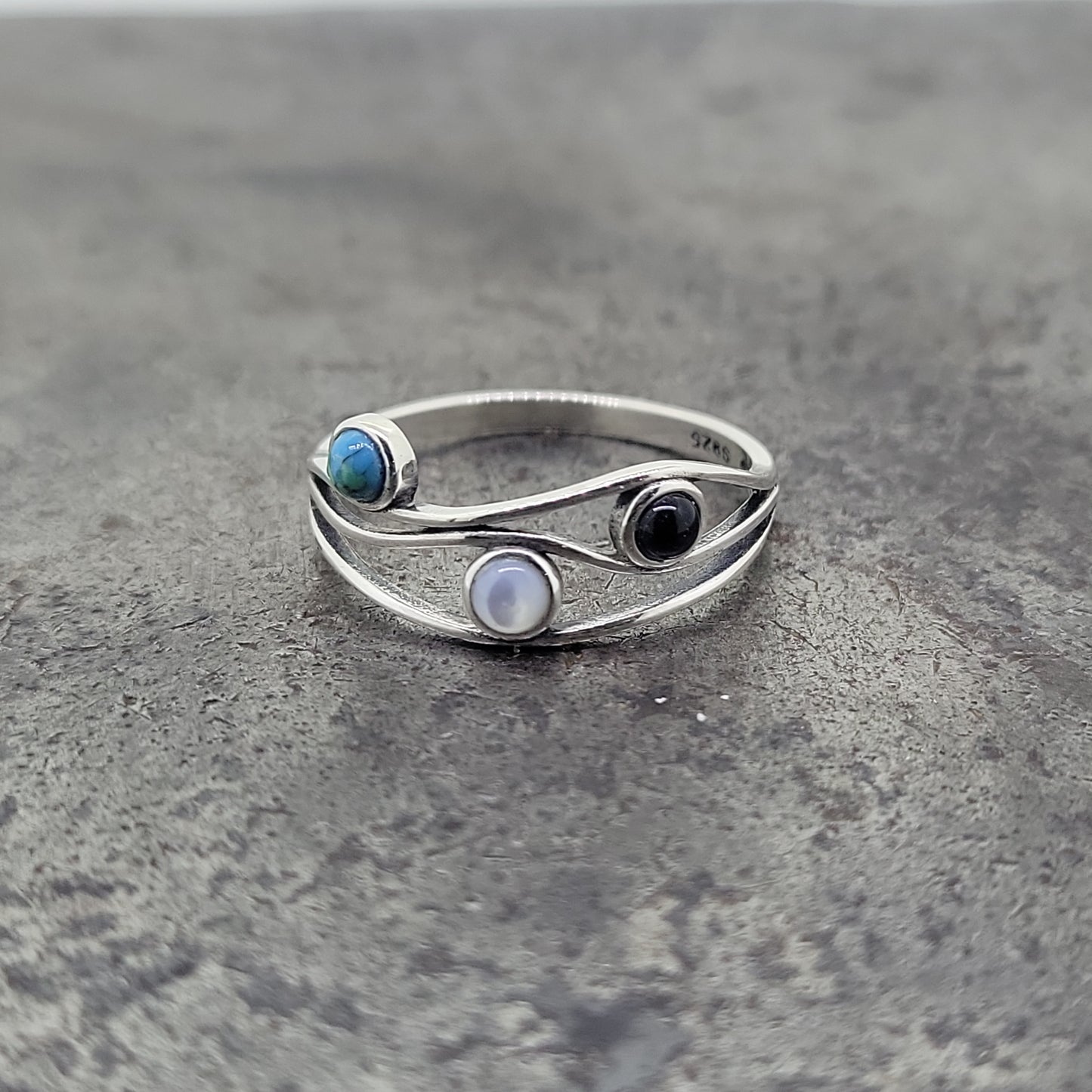 Silver Stone Ring Sz. 9