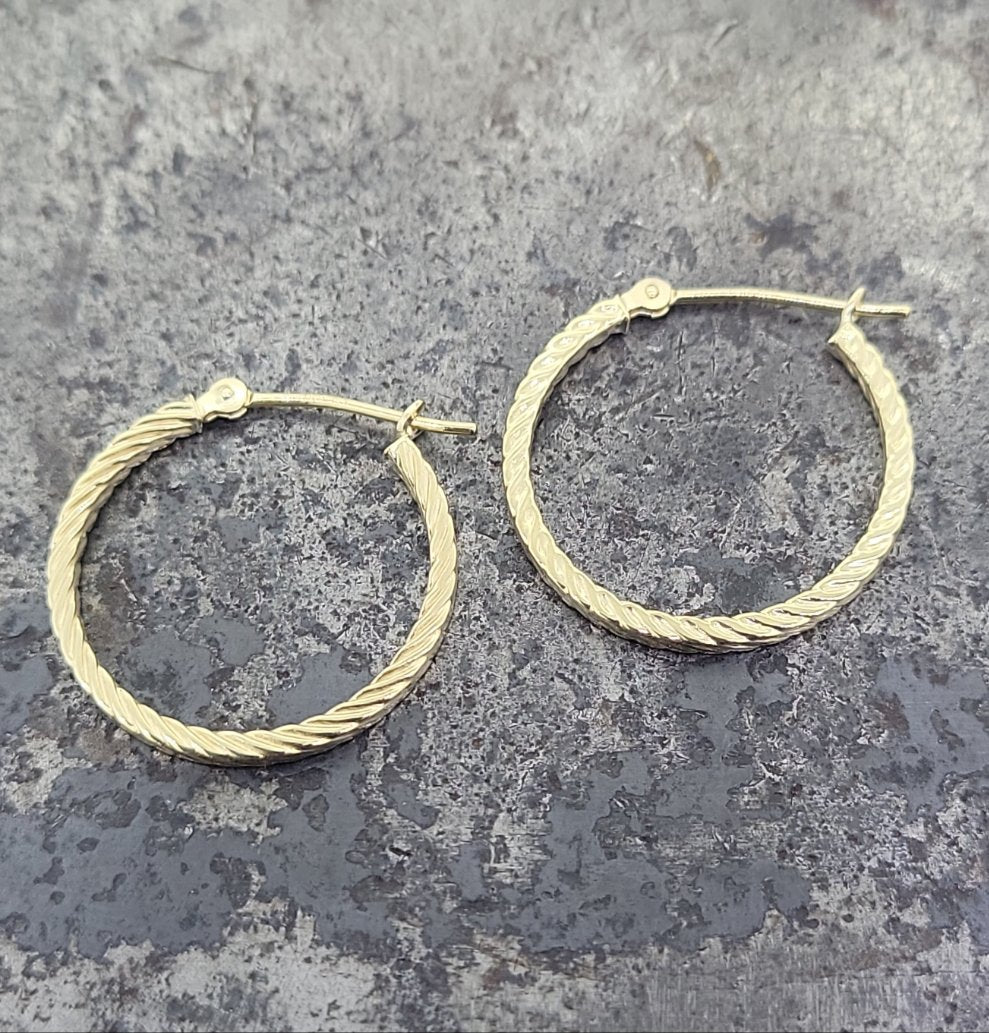 Yellow Gold Hoop Earring