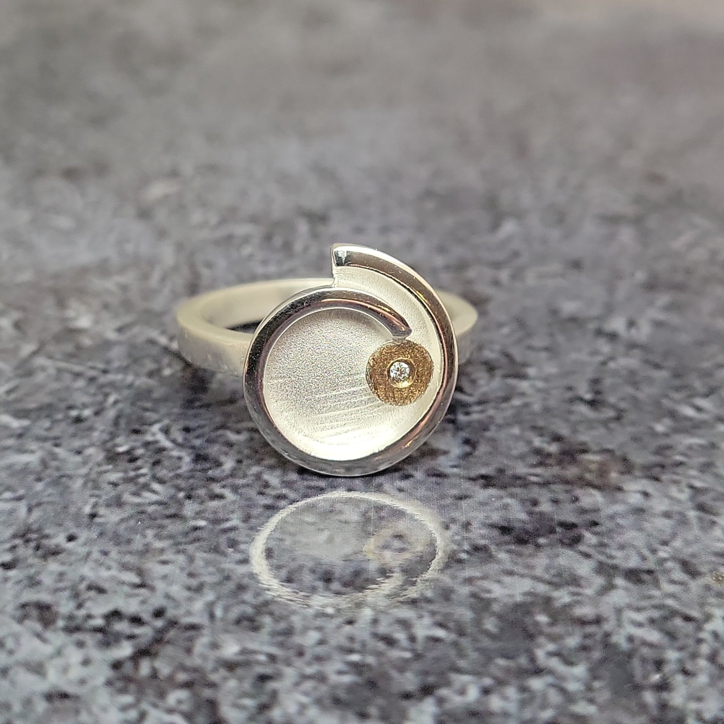 Sterling and 18k Ring