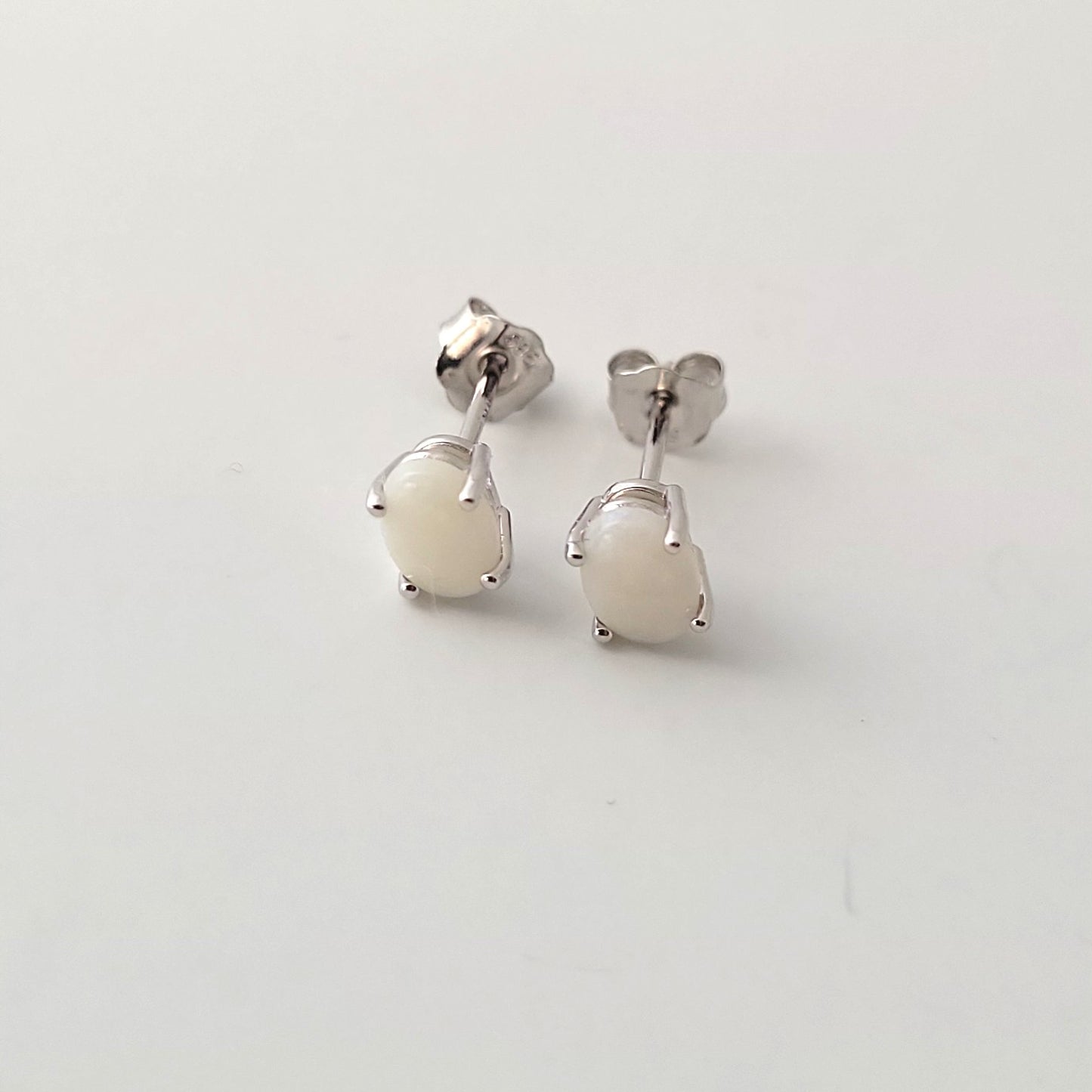 Oval Opal Stud Earrings