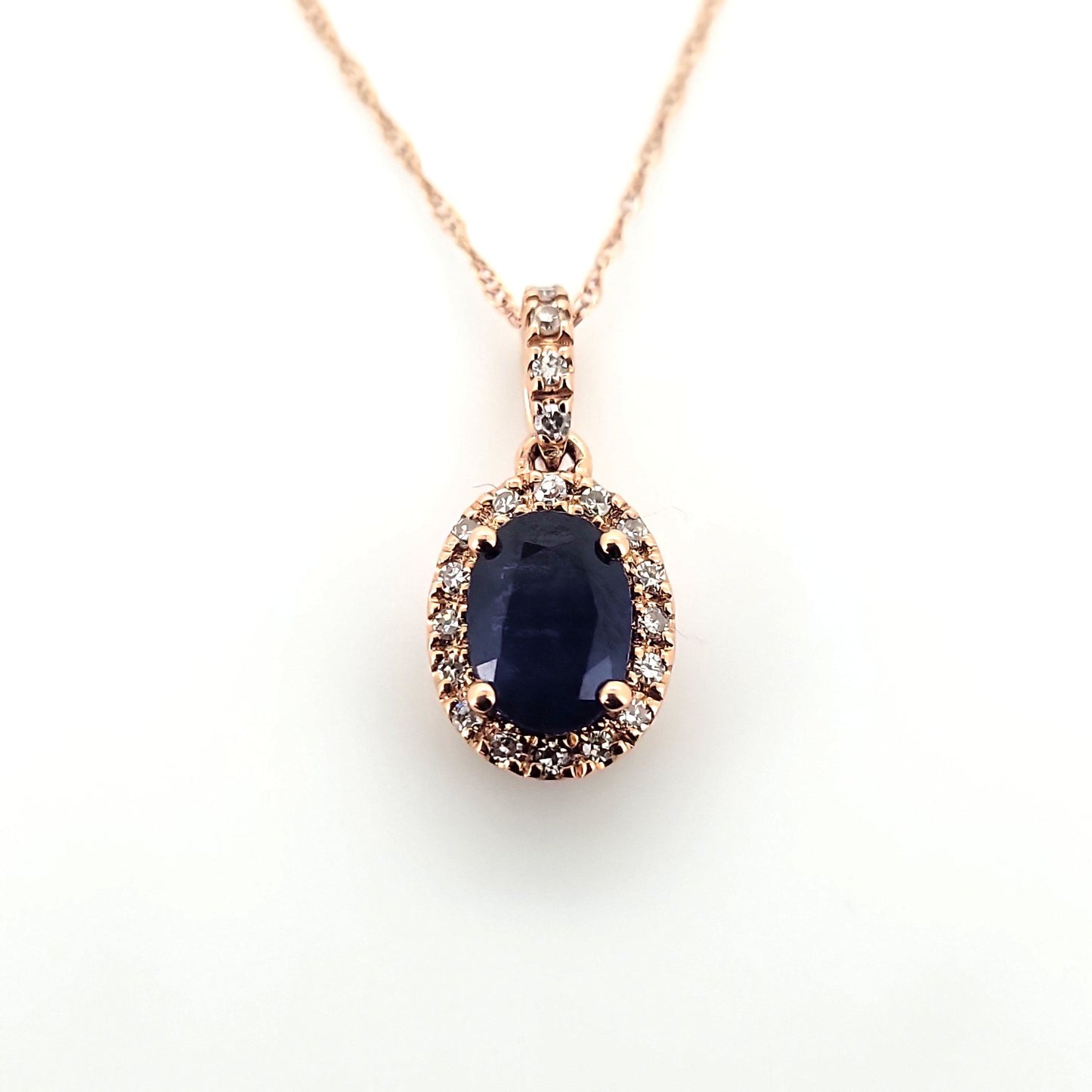 Rose Gold Sapphire Necklace