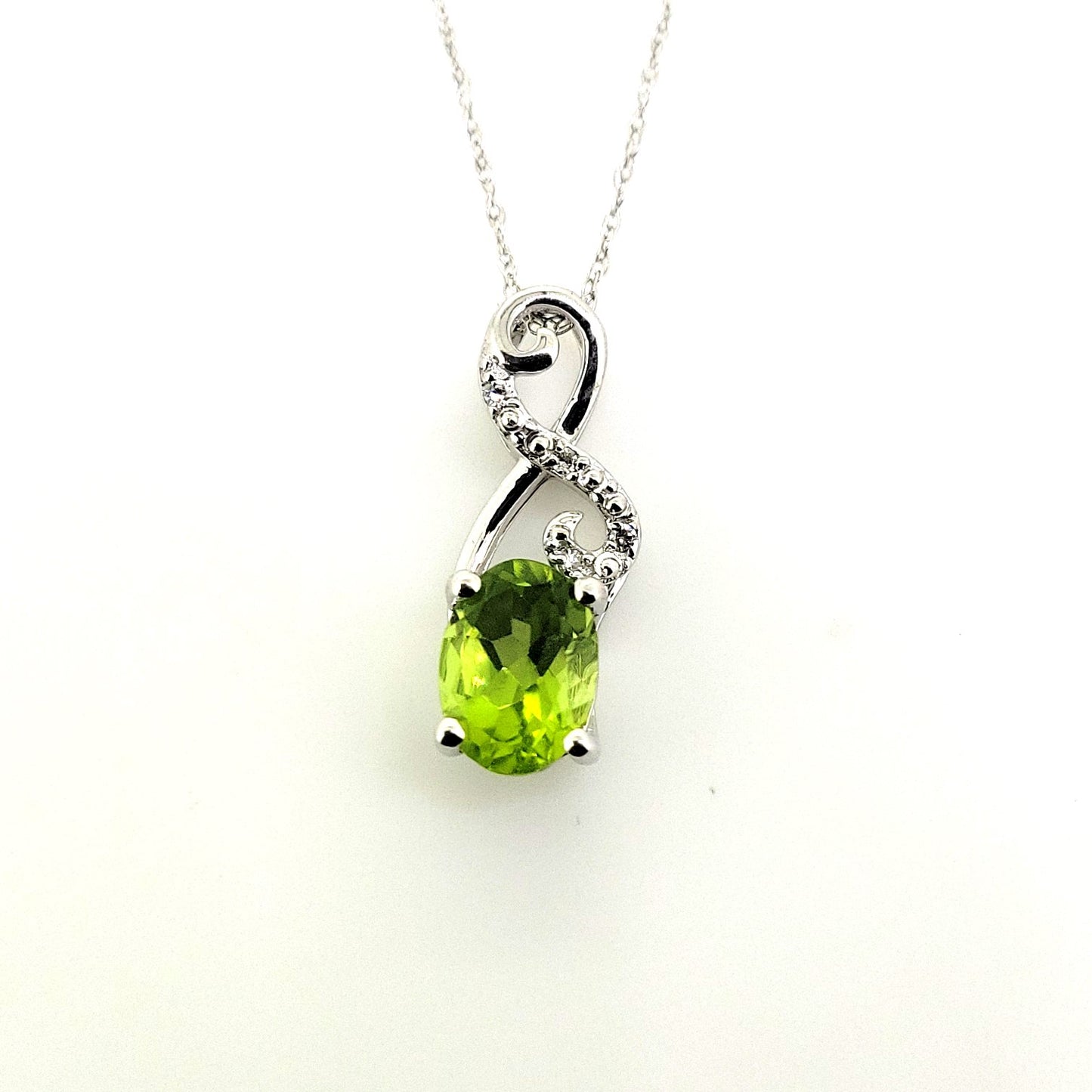 Peridot and Diamond Necklace