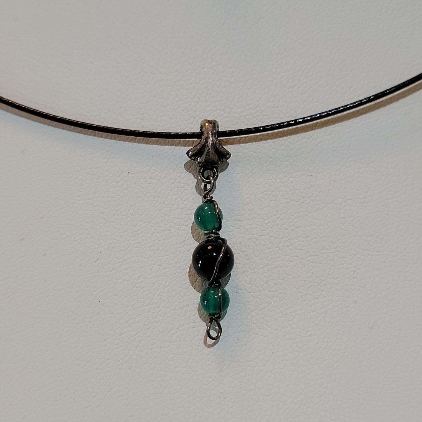 Green and Black Onyx Necklace