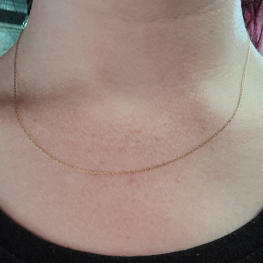 0.80mm Yellow Gold Rope Chain