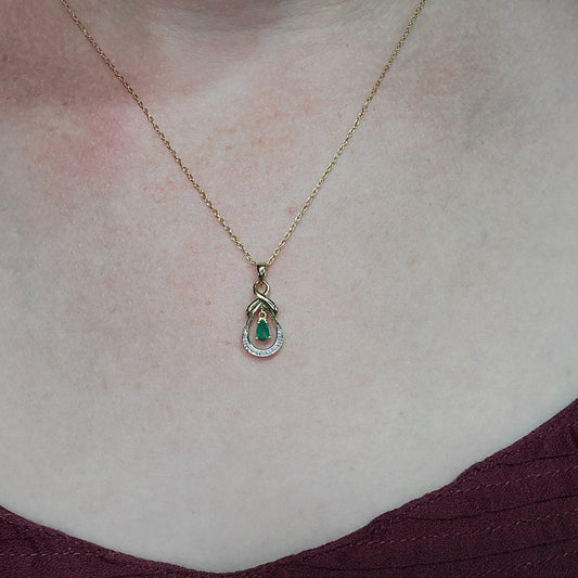 Emerald and Diamond Pendant