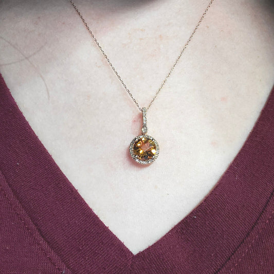 Rose Gold Citrine Necklace