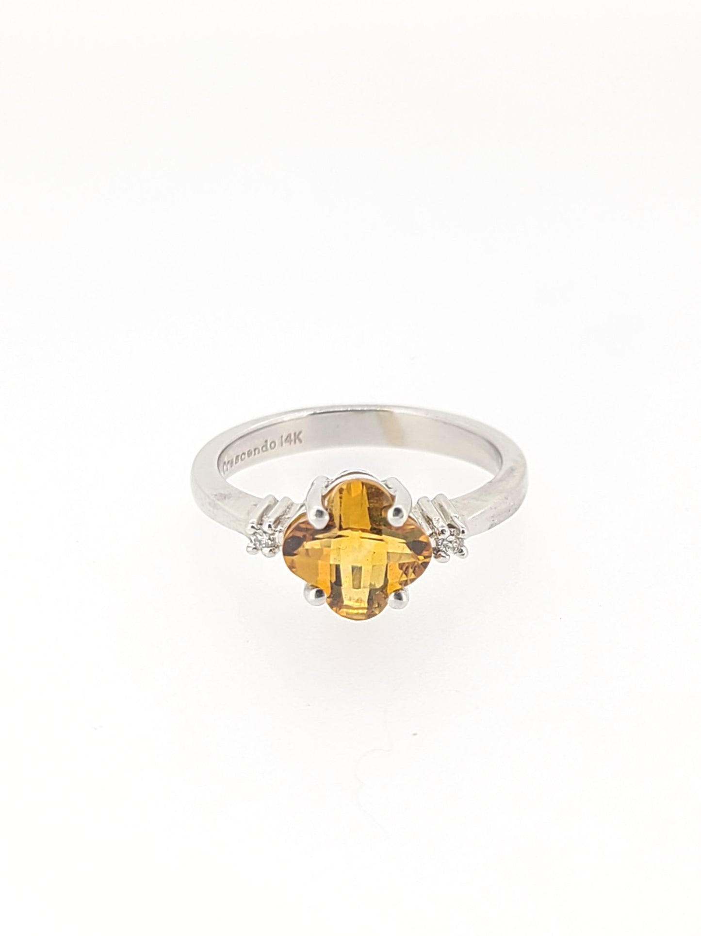 Citrine and Diamond Ring