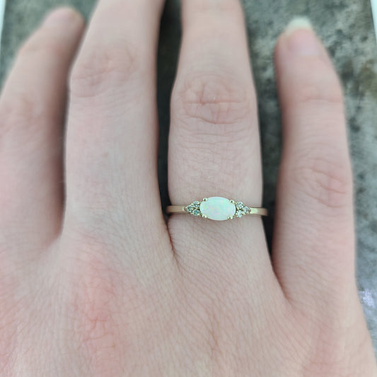 Opal and Diamond Ring
