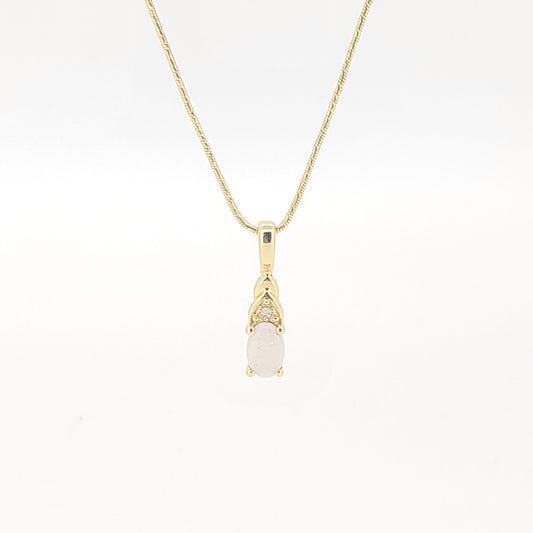 Opal and Diamond Pendant Only