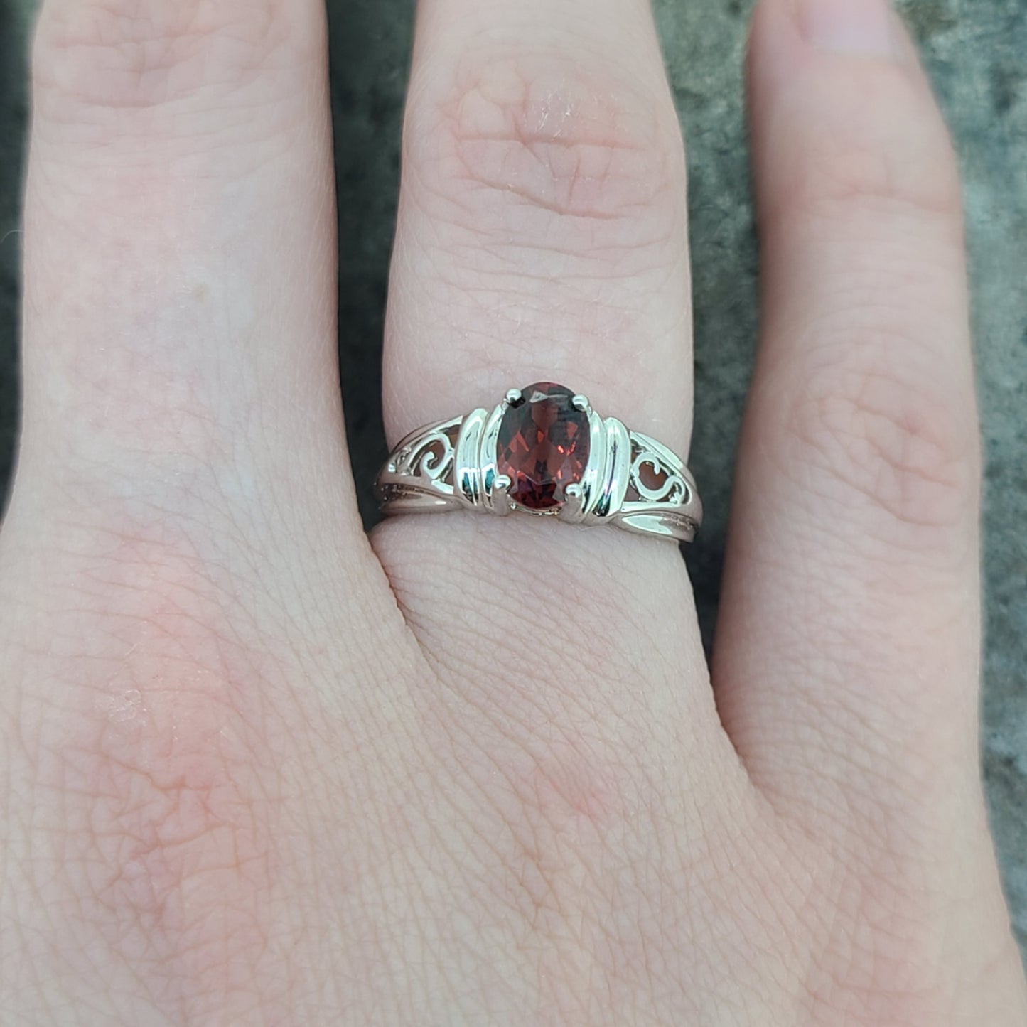 Oval Garnet ring