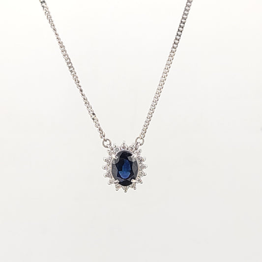 Sapphire and Diamond Necklace