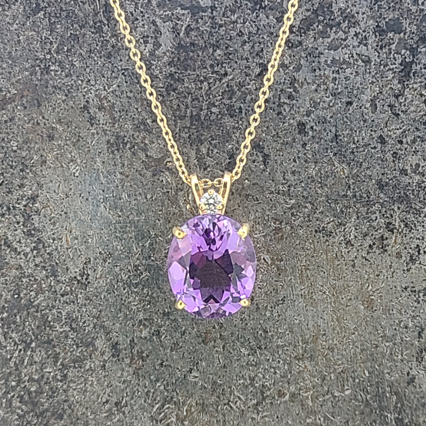 14k Amethyst Pendant