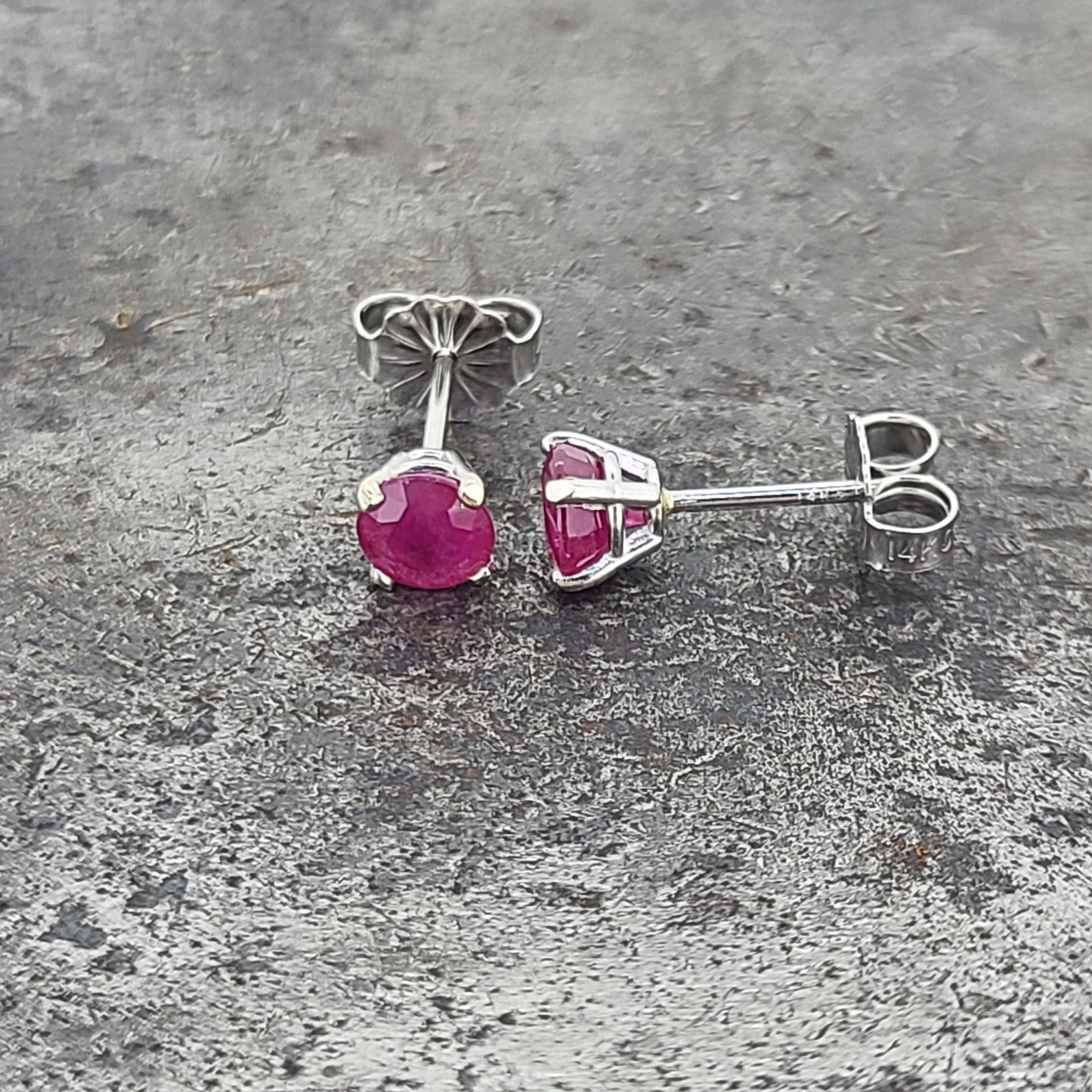 Burmese Ruby Stud Earrings