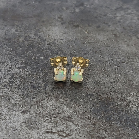 Ethiopian Opal Stud Earrings