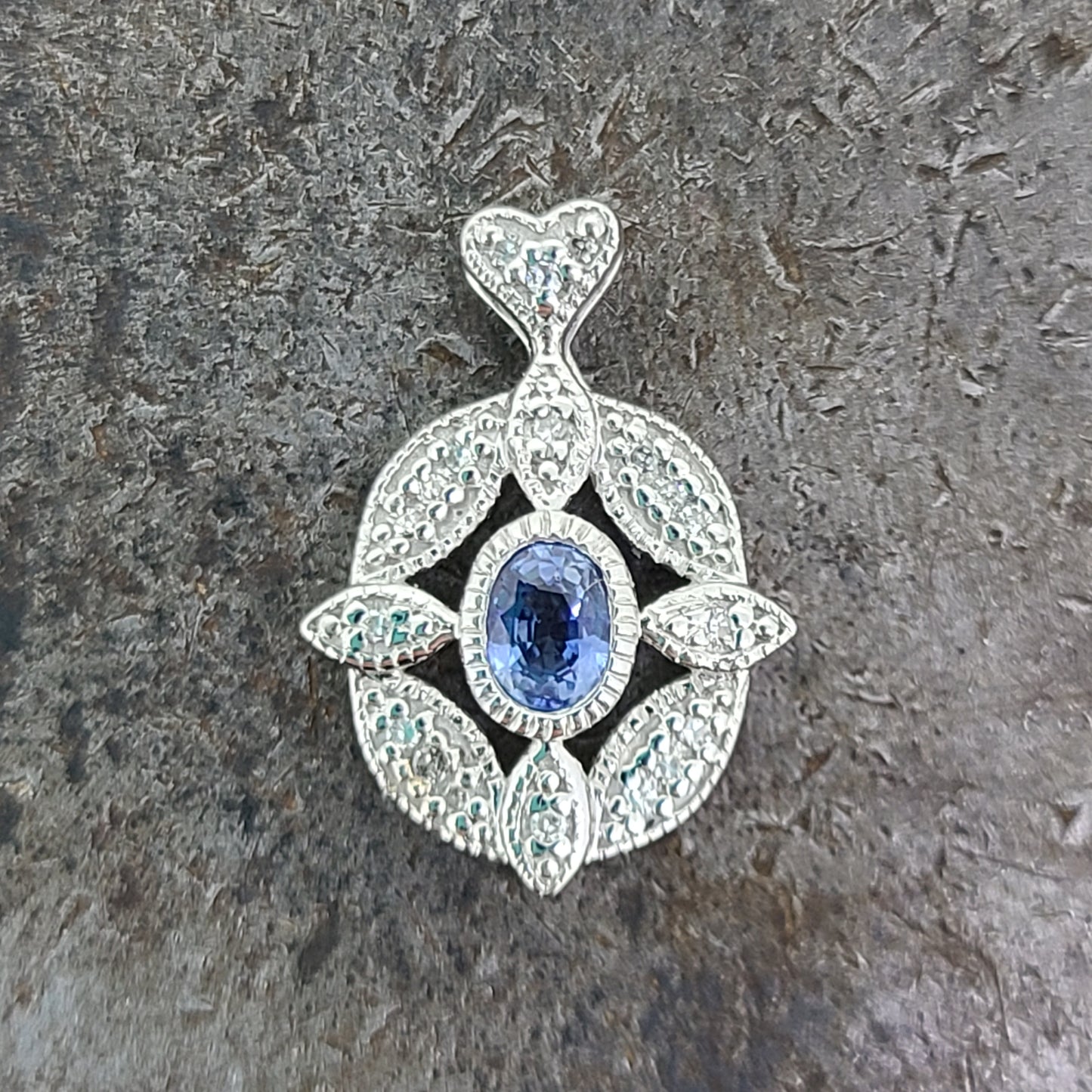 Sapphire and Diamond Pendant