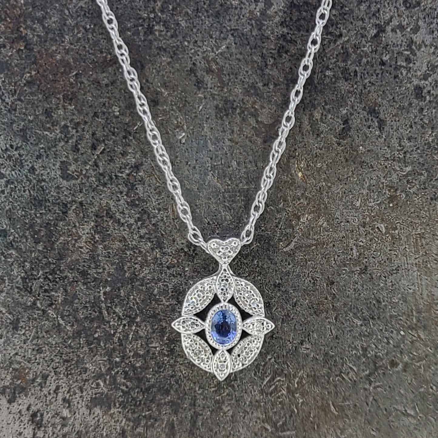 Sapphire and Diamond Pendant