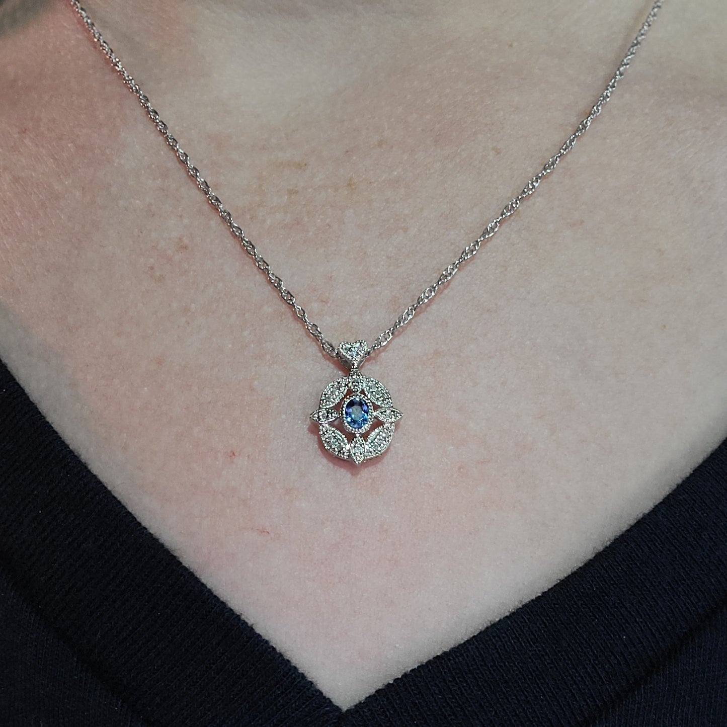 Sapphire and Diamond Pendant
