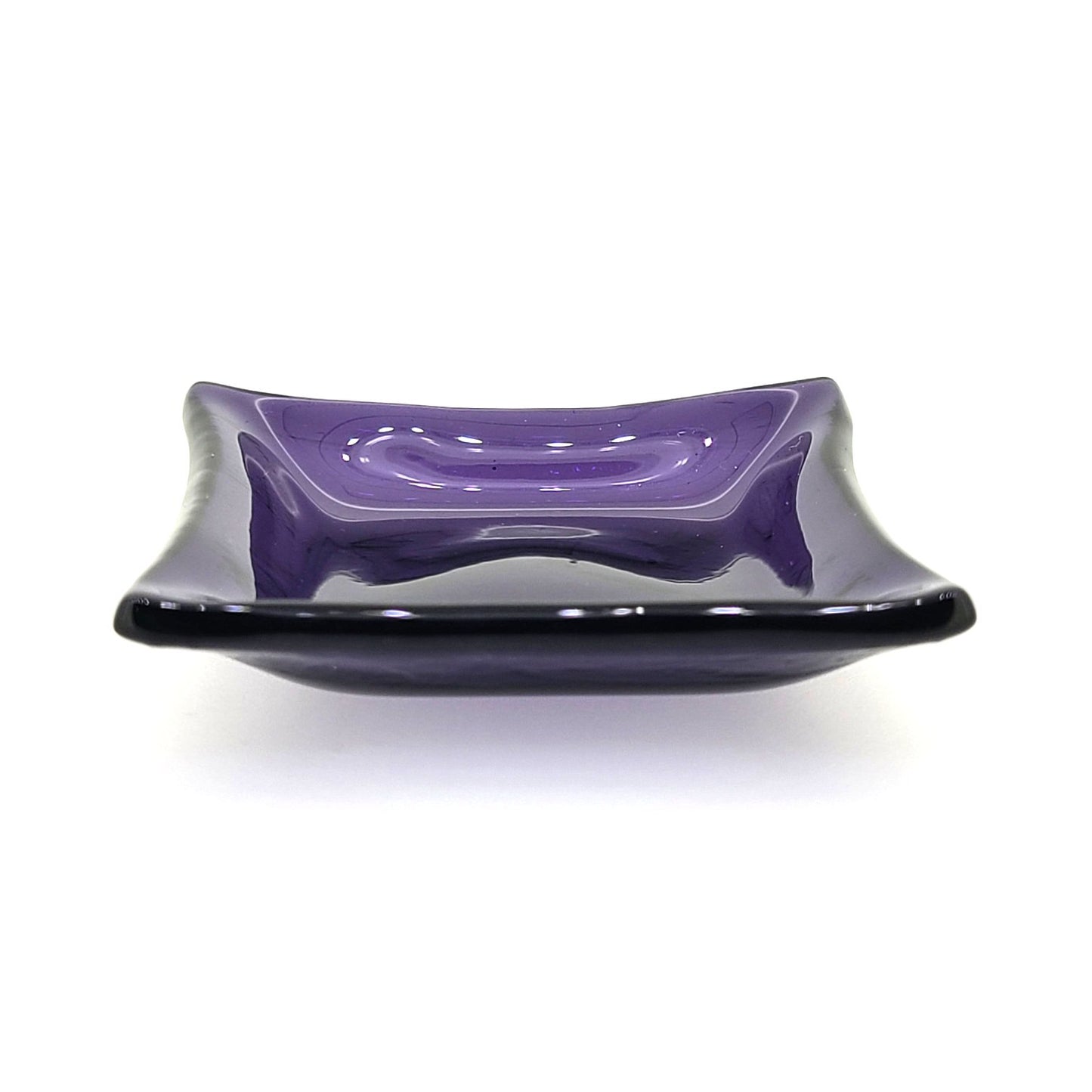 Fused Glass Purple Dish