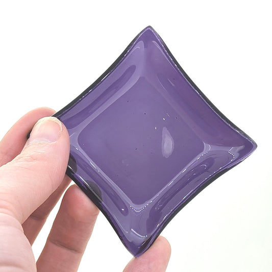 Fused Glass Purple Dish