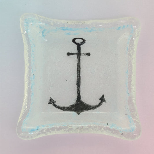 Fused Glass Anchor Dish