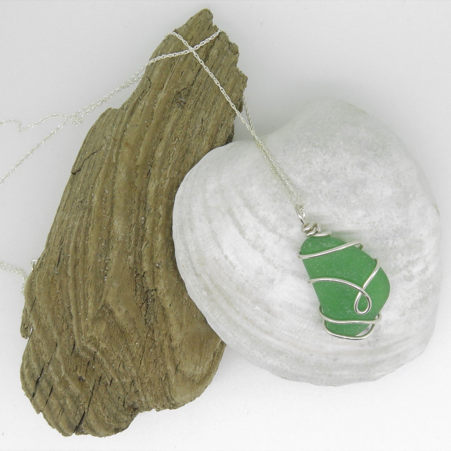 Green Seaglass Necklace