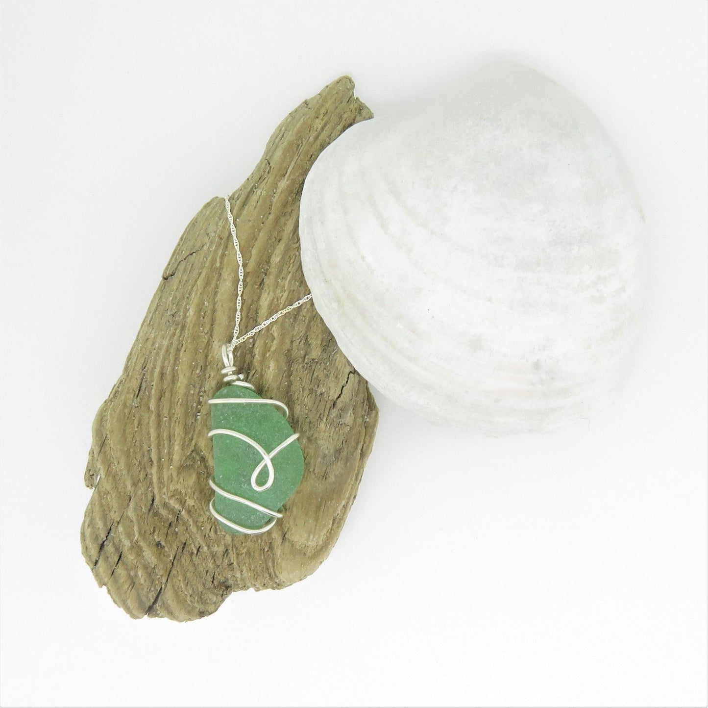 Green Seaglass Necklace