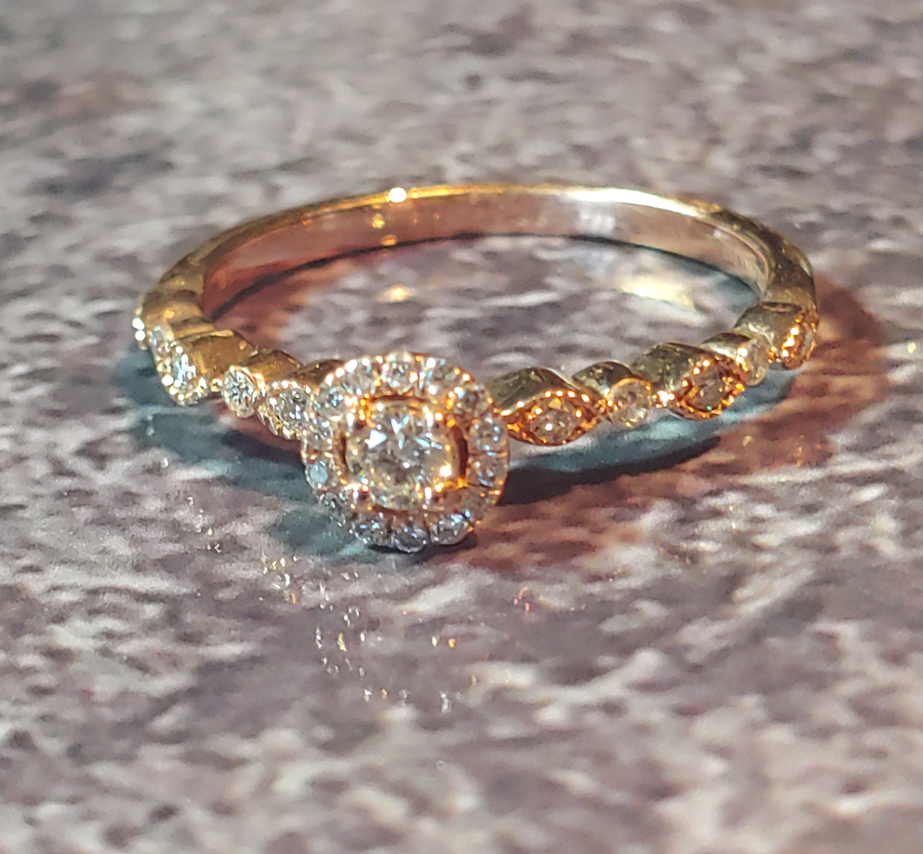 14k Rose Gold Diamond Ring