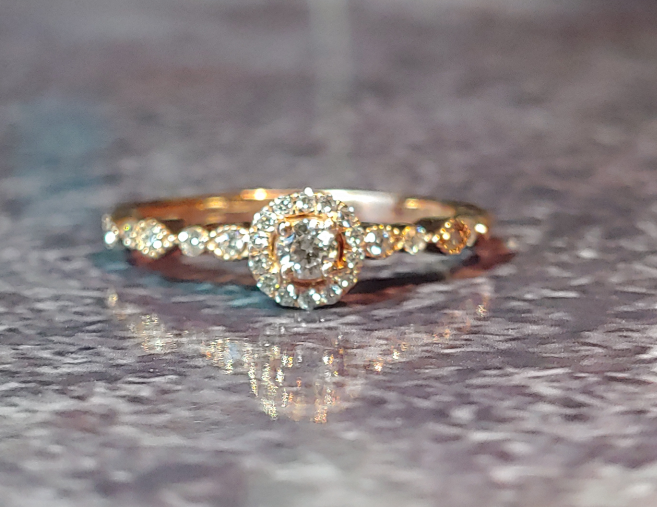14k Rose Gold Diamond Ring
