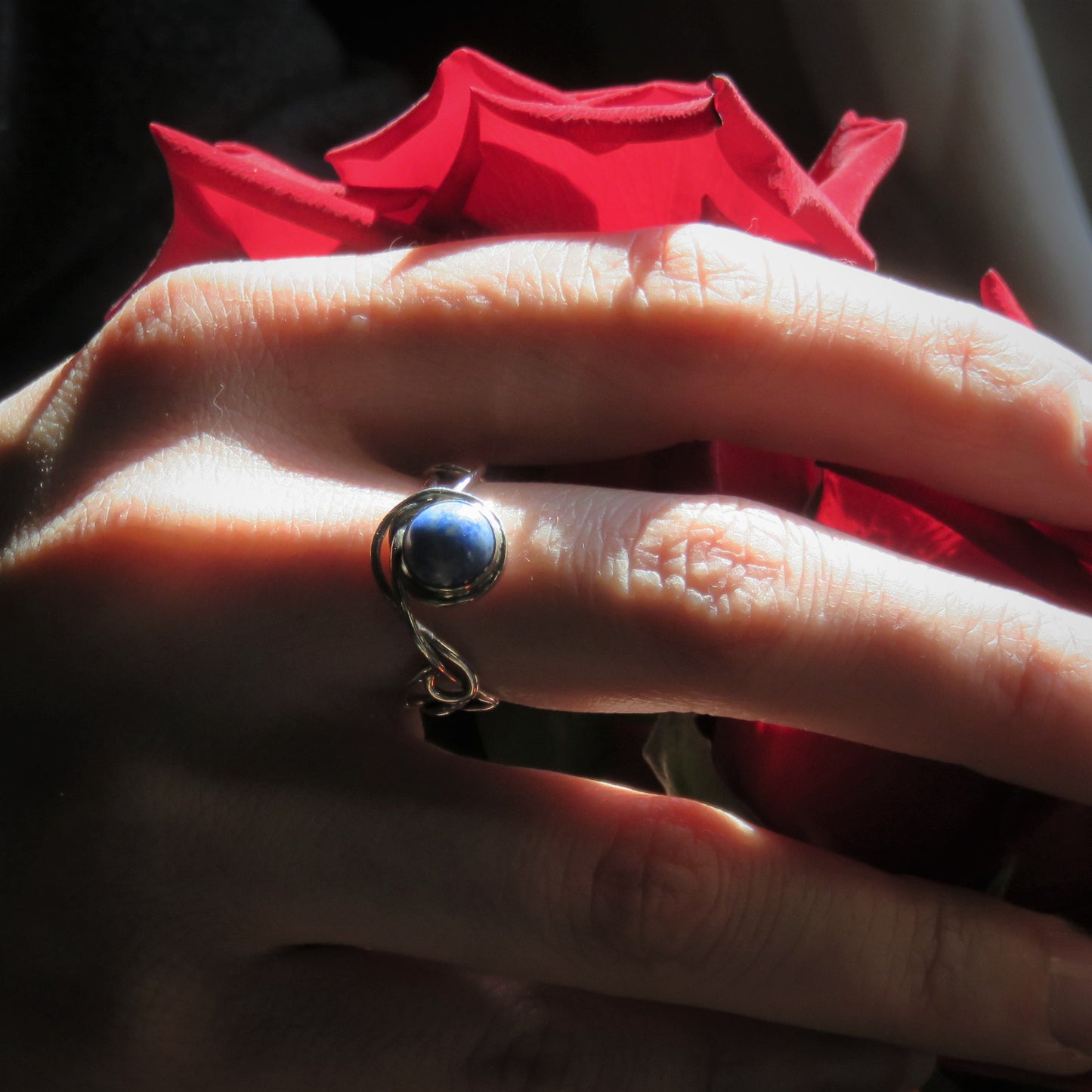 Handmade Sterling and Sodalite Ring