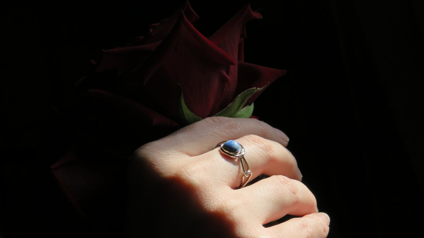 Handmade Sterling and Sodalite Ring