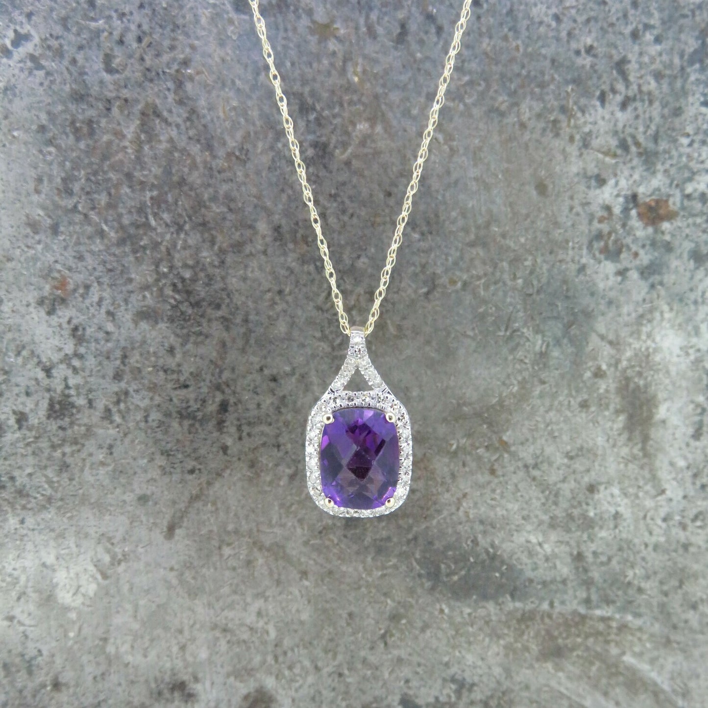 Amethyst and Diamond Necklace