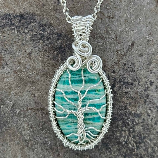 Sterling Silver Handmade Amazonite Necklace