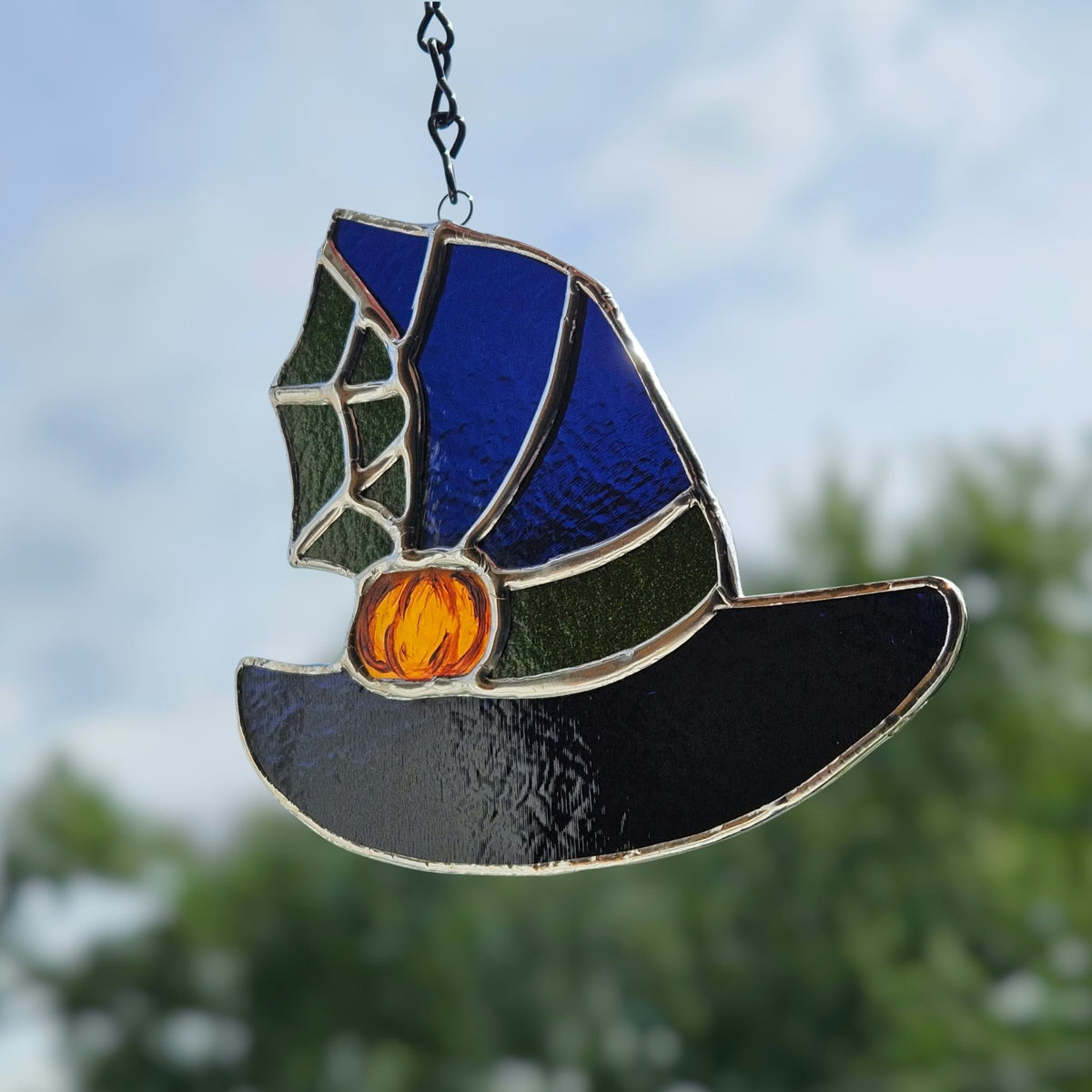 Handmade Witches Hat with Spider Web