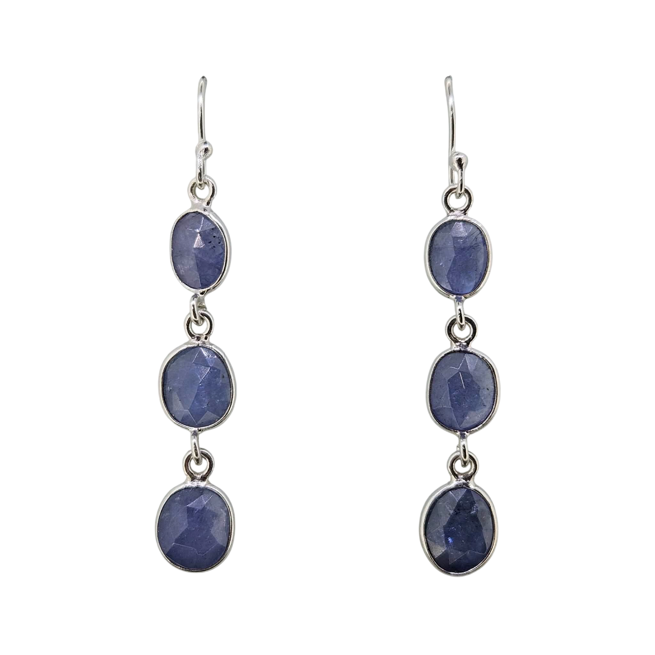 Sterling Silver Tanzanite Earrings