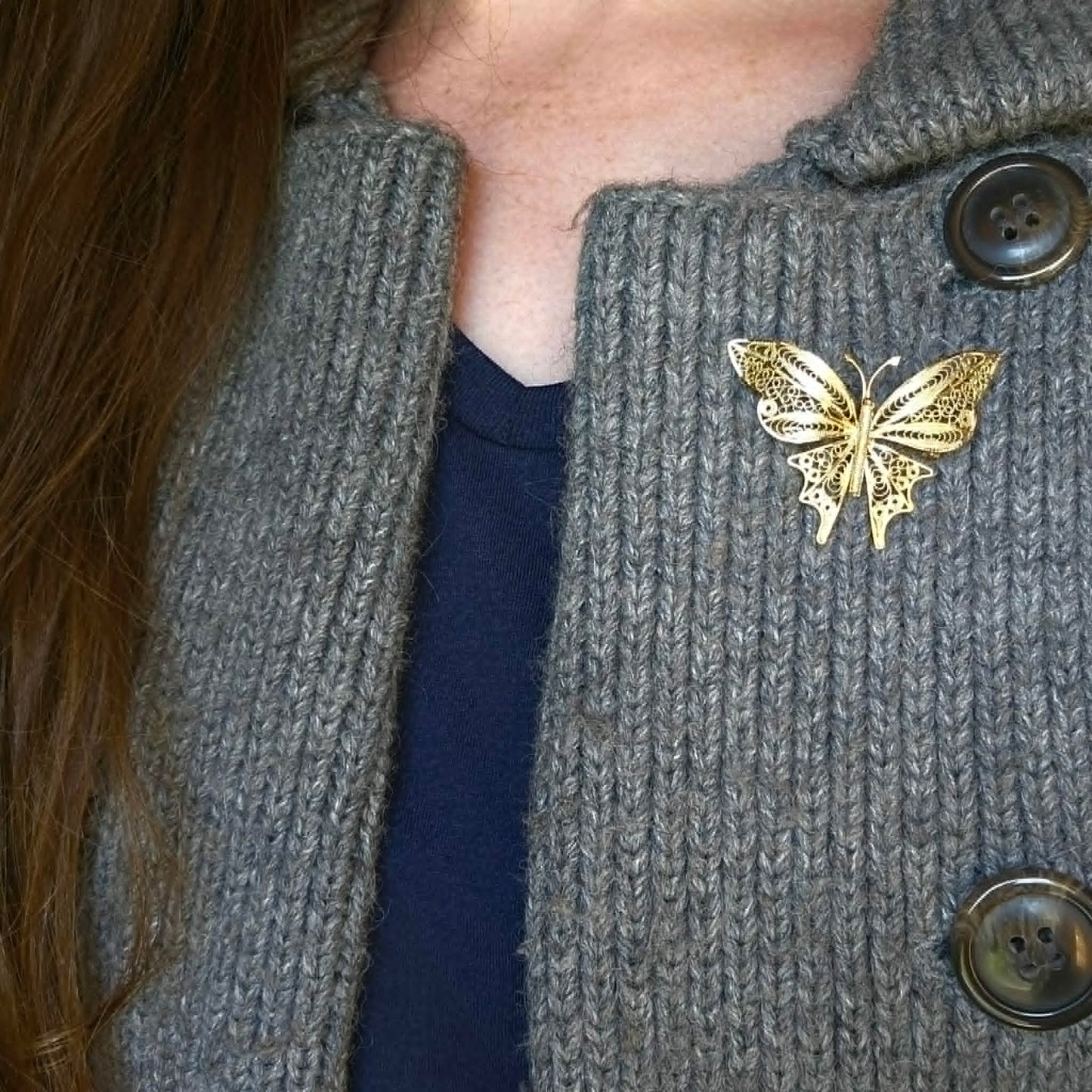 Estate- 14k Butterfly Pin