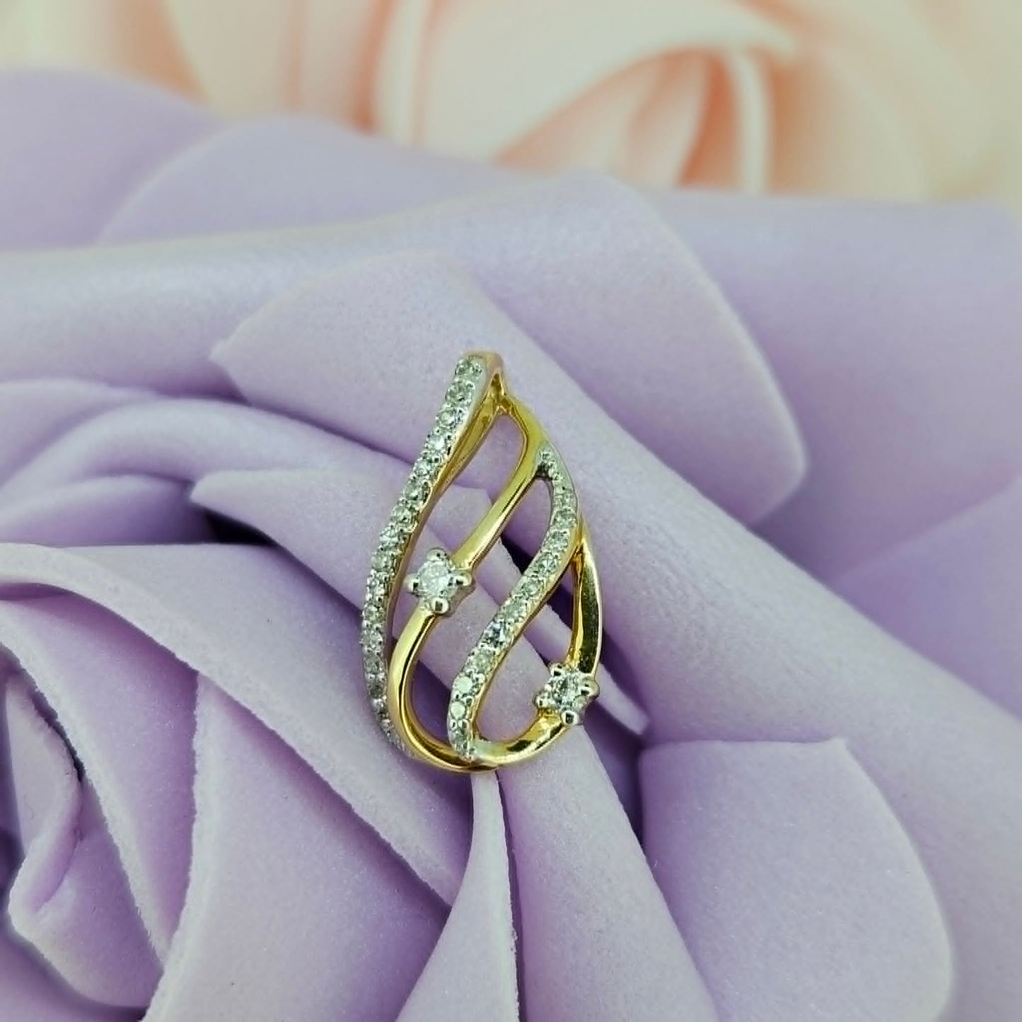 14k Yellow Gold Diamond Pendant *Pendant Only*