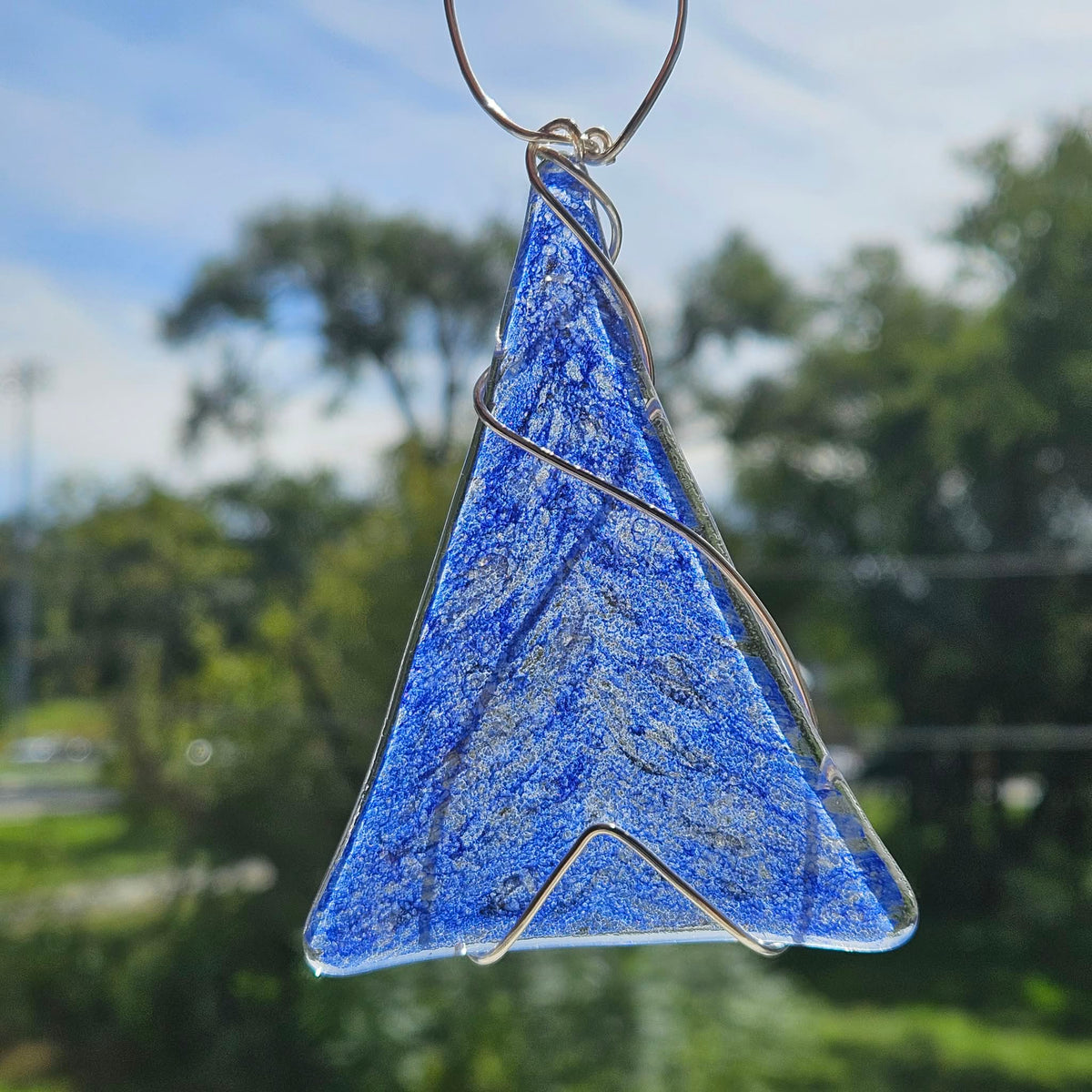 Fused Glass Tree Ornament Suncatcher